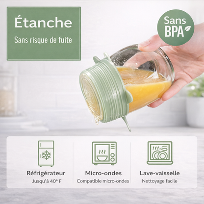 Pack SIMPLIVA – Couvercles Réutilisables (6 pièces)